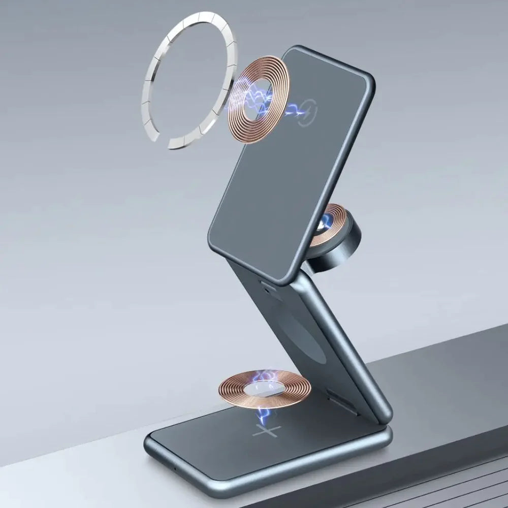 3-in-1 Apple Device Compatible MagSafe Travel Charger