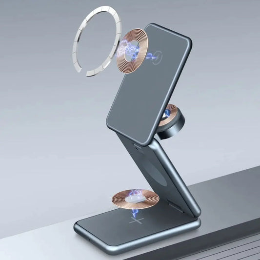 3-in-1 Apple Device Compatible MagSafe Travel Charger