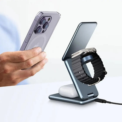 3-in-1 Apple Device Compatible MagSafe Travel Charger