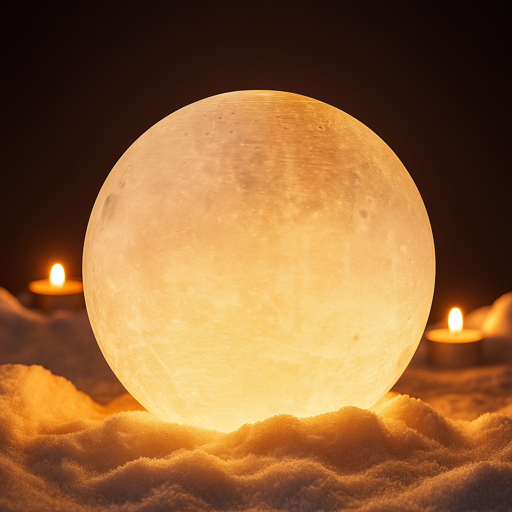 3D Moon Night Lamp – Touch Sensor, 7 Color Changing LED with Wooden Stand, 15cm USB Light for Bedroom & Gifting